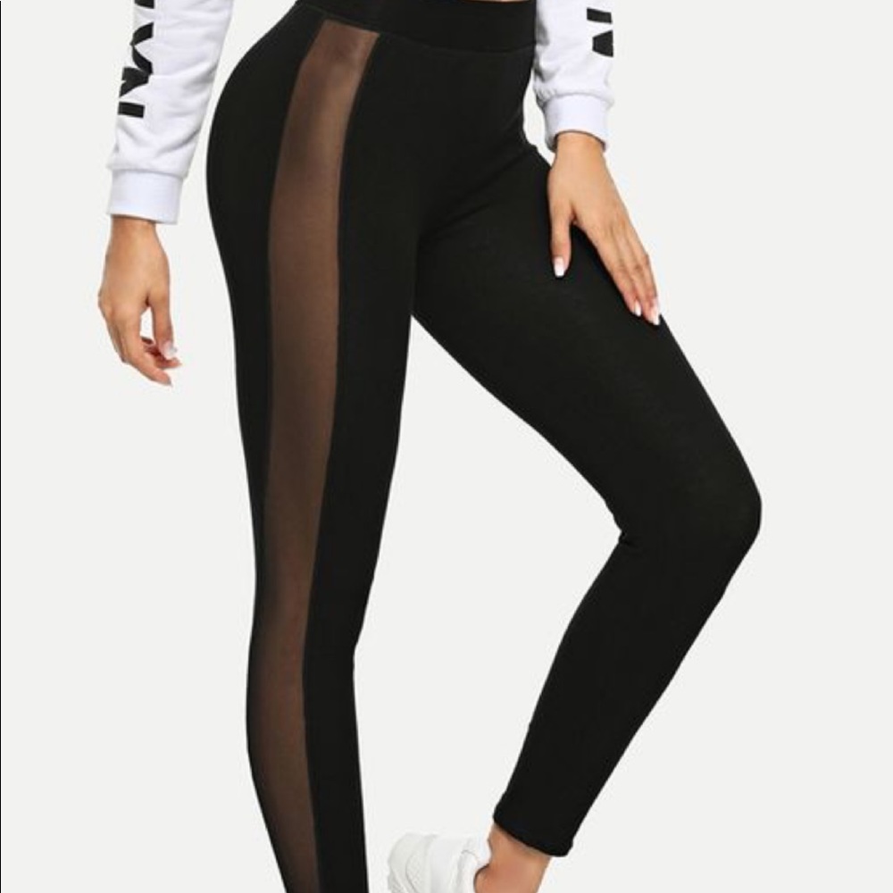 Side mesh legging